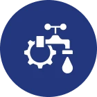 Mechanical water drop logo