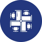 Desk arrangement illustration