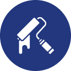 White paint roller illustration